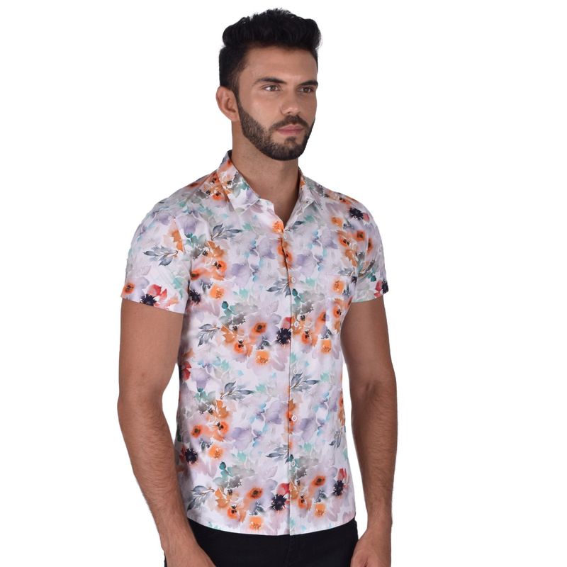 Camisa con discount estampado de flores