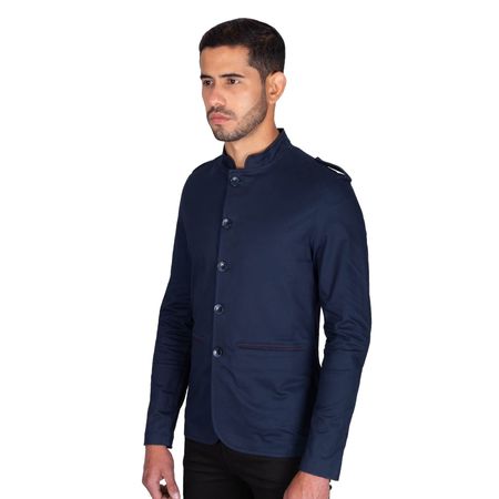Blazer drill confort, perfect fit, teñido reactivo