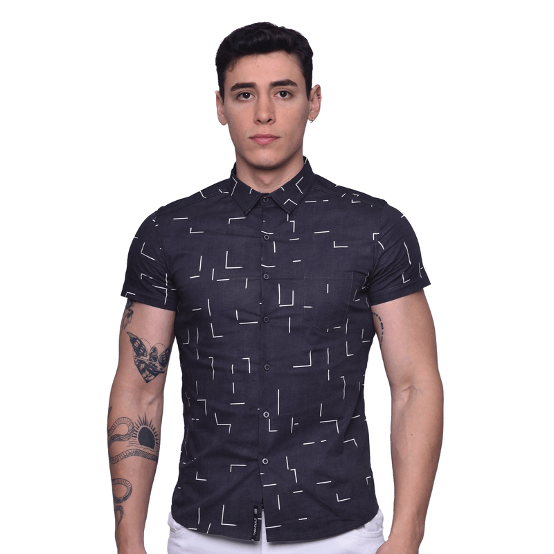 Camisa con manga online corta