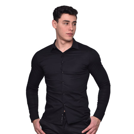 CAMISA SUIT CONFORT, PERFECT FIT DISEÑO CLÁSICO CON CUELLO CAMISERO Y BOTONES PERSONALIZADOS