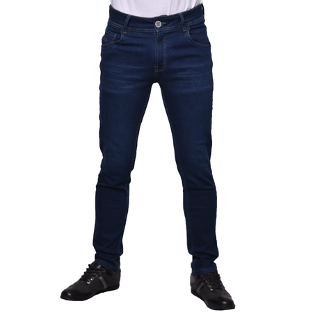 PANTALÓN SEMI PITILLO DENIM CONFORT - BIGOTES LIGEROS CON DISEÑO EN LOS BOLSILLOS