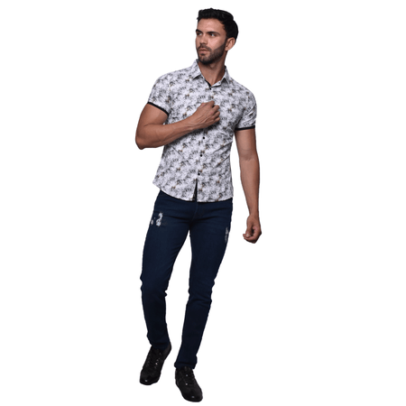 CAMISA MANGA CORTA SLIM FIT PV 23 ESTAMPADO DE COLORES