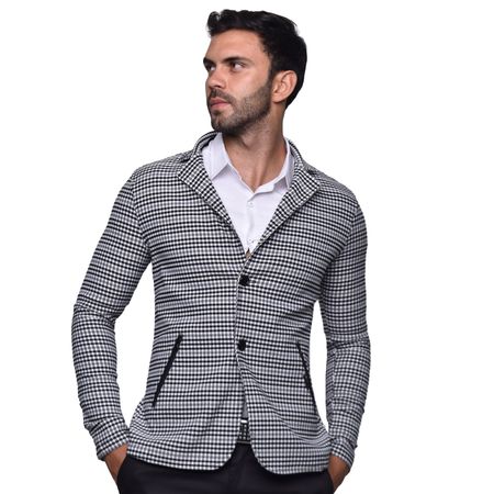 BLAZER A CUADROS PERFECT FIT - BLAGRIS