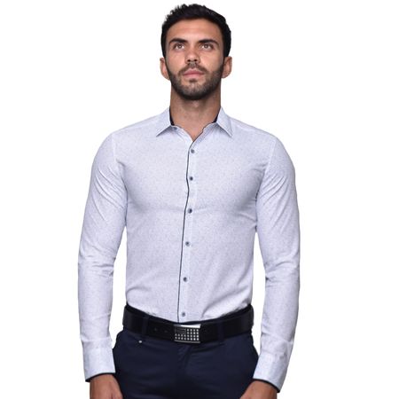 CAMISA MANGA LARGA PERFECT FIT - BLAZUL