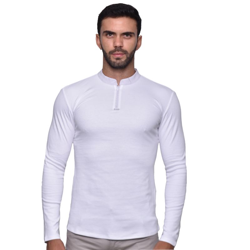 POLO MANGA LARGA PERFECT FIT BLANCO