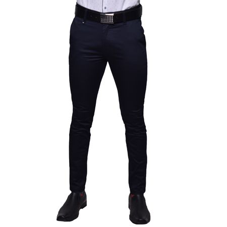 PANTALON SATIN SEMIPITILLO I23  - AZUL