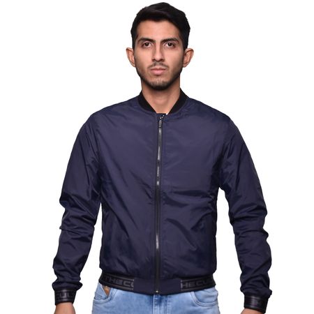 CASACA BOMBER DE NYLON - AZUL