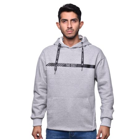 HOODIE DE FRANELA OVERSIZE - MELANGE