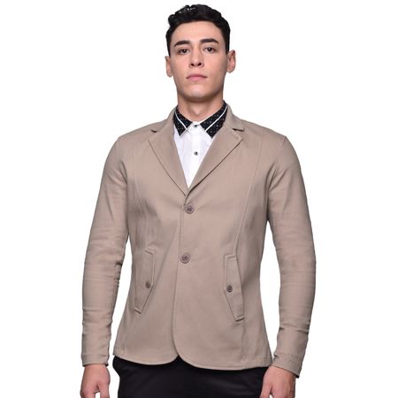 BLAZER EN DRILL PERFECT FIT - BEIGE