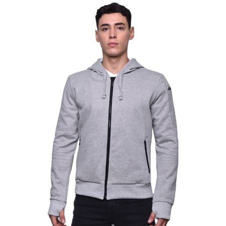 HOODIE CON CREMALLERA  PERFECT FIT - MELANGE