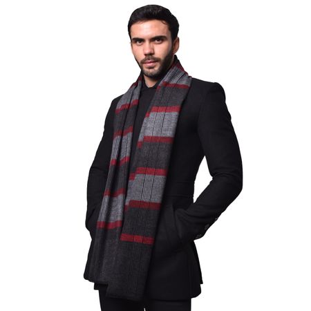 BUFANDA DISEÑO PRINCIPE DE GALES - NEGRIS