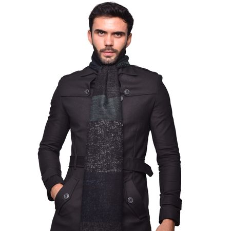 BUFANDA DISEÑO RAYAS - NEGRIS
