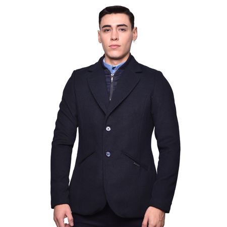 BLAZER DE PAÑO CON PECHERA INTERNA PERFECT FIT - AZUL