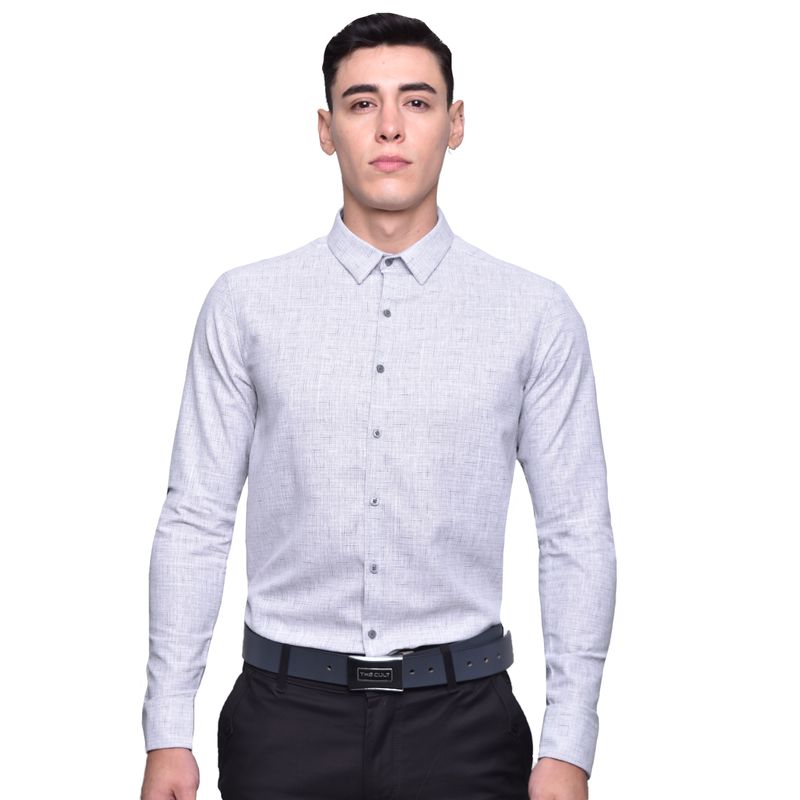 Camisa manga larga online gris