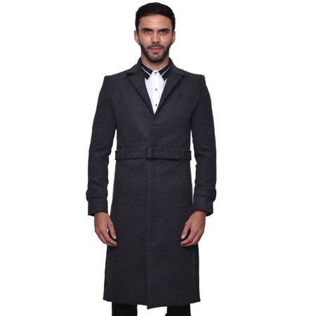 SACO LARGO DE PAÑO PERFECT FIT - PLOMO