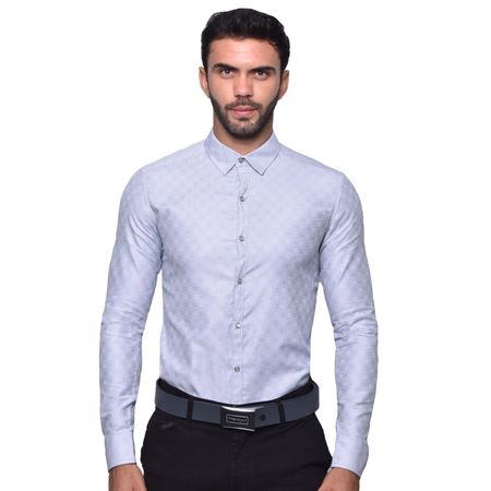 CAMISA MANGA LARGA REVERSIBLE - GRIS