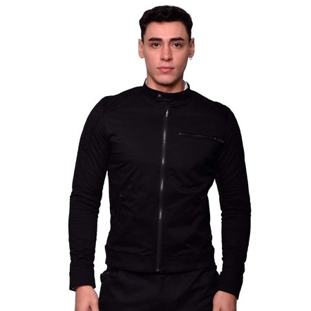 CASACA DRILL CONFORT EN CUELLO NERU - NEGRO
