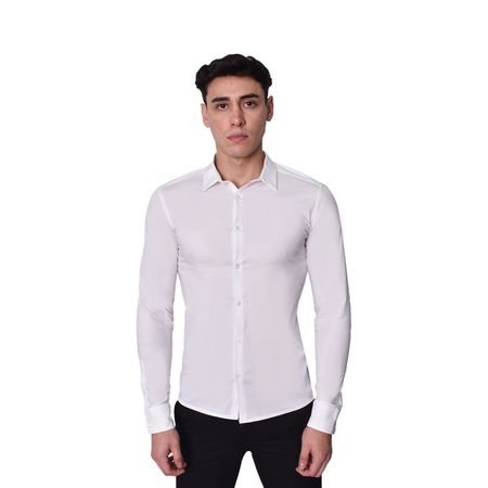 CAMISA MANGA LARGA PERFECT FIT - BLANCO