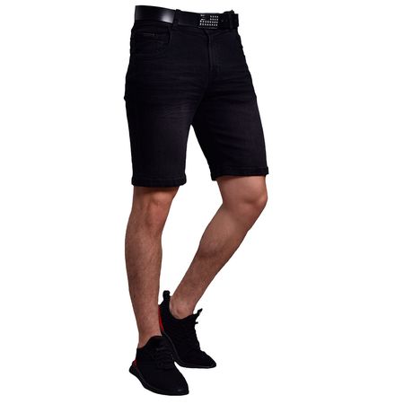 BERMUDA DENIM CONFORT - NEGRO