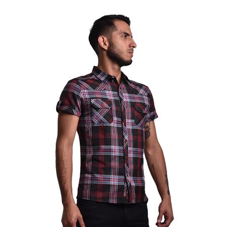 CAMISA CUADROS MANGA CORTA PERFECT FIT - NEROJ
