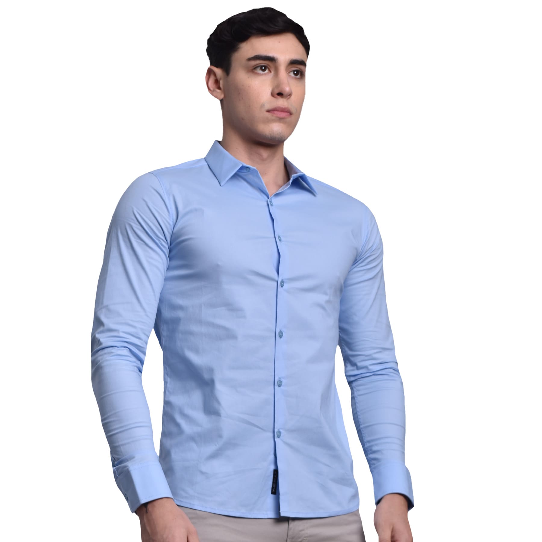 Playera Azul Playeras De Manga Larga NavideÃ±as Camisa Color Cielo