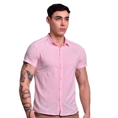 CAMISA MANGA CORTA PERFECT FIT - ROSA