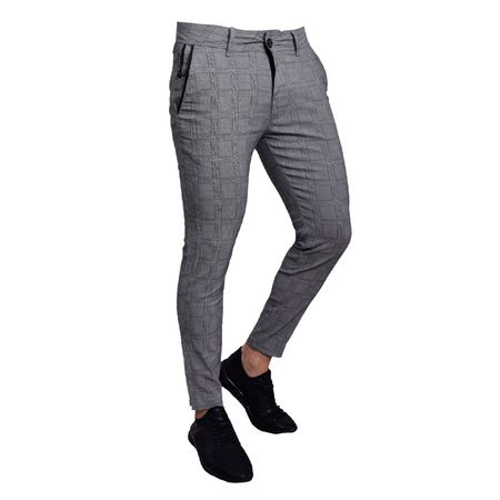 PANTALON DISEÑO DE CUADROS CONFORT PITILLO - NEGRO