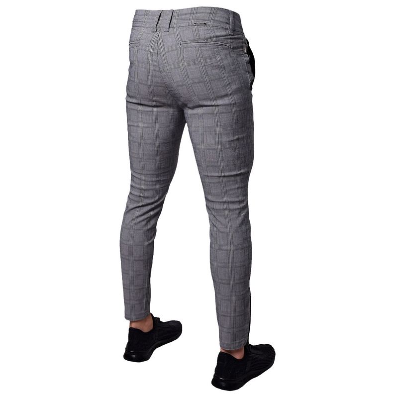 PANTALON DISEÑO DE CUADROS CONFORT PITILLO NEGRO