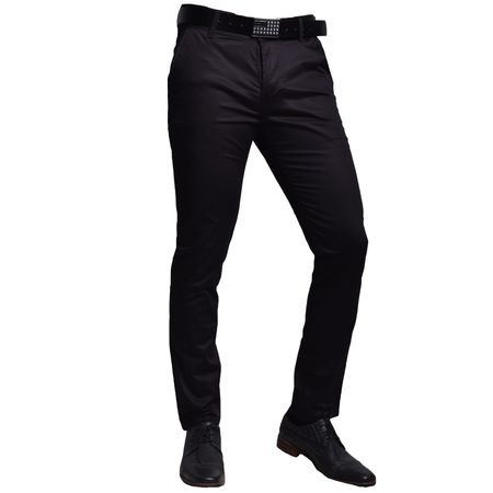 PANTALON SATIN CONFORT SEMIPITILLO - NEGRO