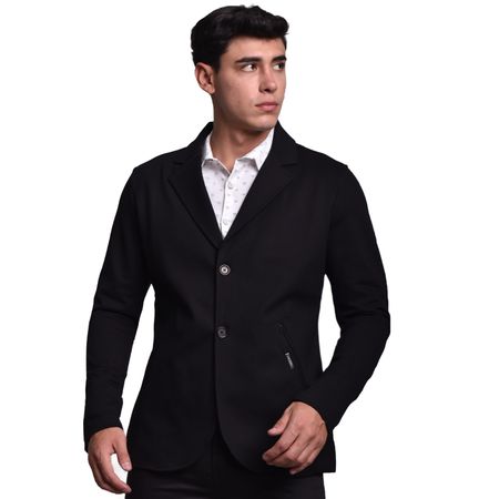 BLAZER TEJIDO CON ALTA ELASTICIDAD PERFECT FIT - NEGRO