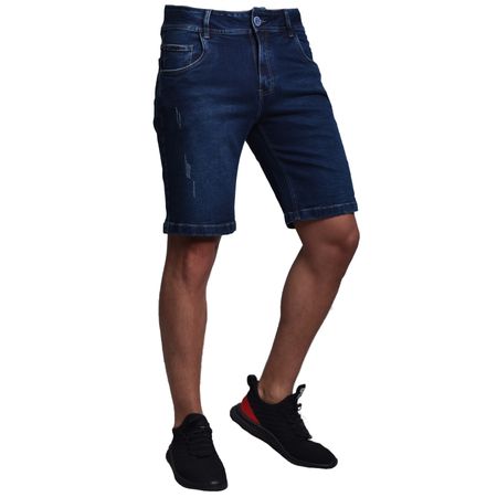 BERMUDA DENIM CONFORT - ACERO