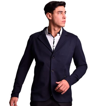 BLAZER TEJIDO CON ALTA ELASTICIDAD PERFECT FIT - AZUL NOCHE