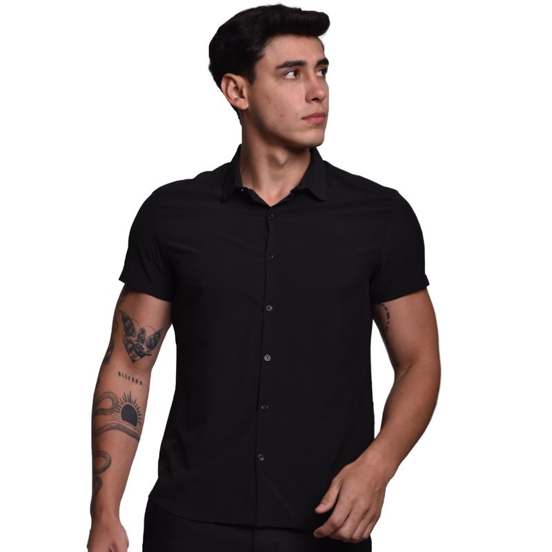 CAMISA-MANGA-CORTA-PERFECT-FIT---NEGRO