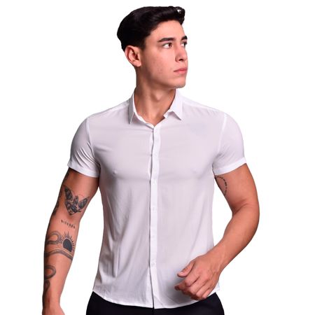 CAMISA MANGA CORTA PERFECT FIT - BLANCO
