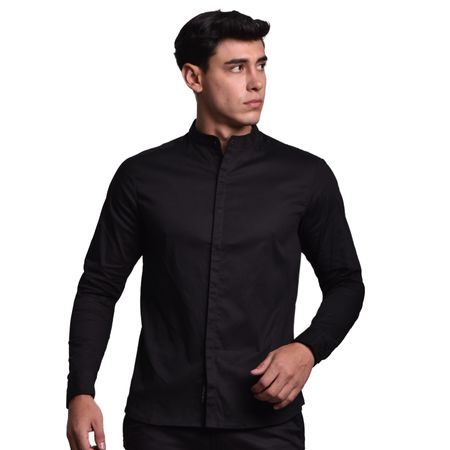 CAMISA MANGA LARGA PERFECT FIT - NEGRO