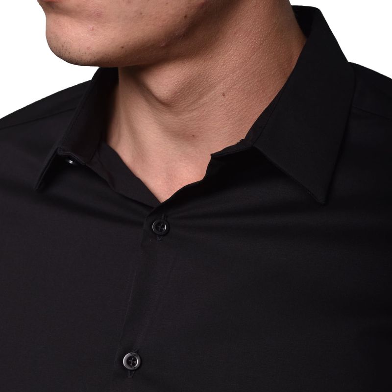 CAMISAMANGALARGAPERFECTFITNEGRO