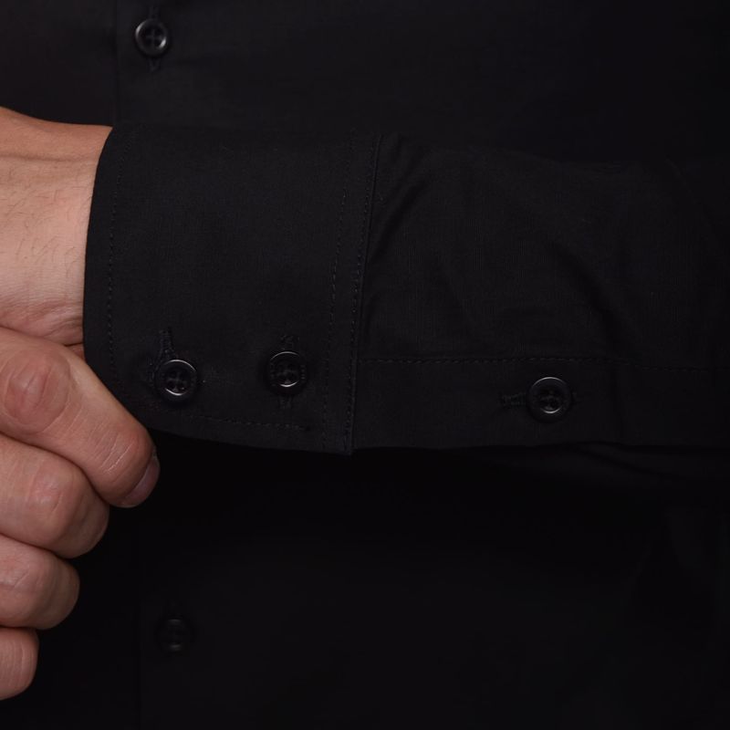 CAMISAMANGALARGAPERFECTFITNEGRO