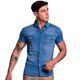 CAMISADENIMMANGACORTAPERFECTFITICE