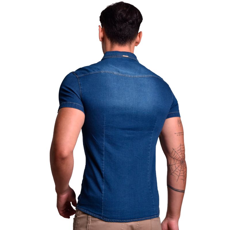 CAMISA-DENIM-MANGA-CORTA-PERFECT-FIT---BEIGE
