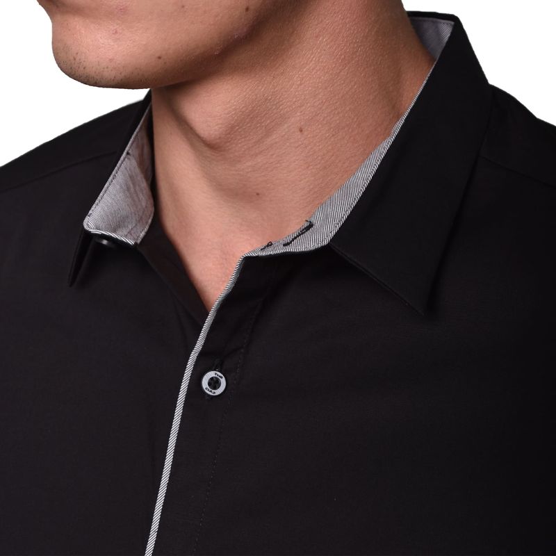 CAMISAMANGALARGAPERFECTFITNEGRO