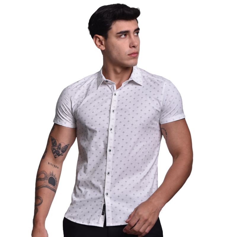 CAMISAMANGACORTAPERFECTFITBLANE