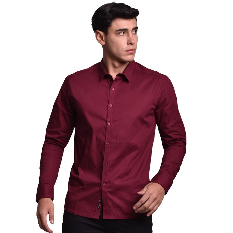 Camisa de hombre color vino online