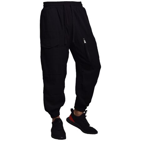 JOGGER OVERSIZE CON BOLSILLO CARGO - NEGRO