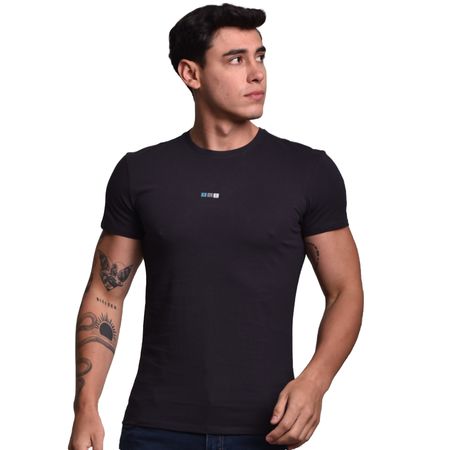 POLO CUELLO REDONDO MANGA CORTA - AZUL NOCHE