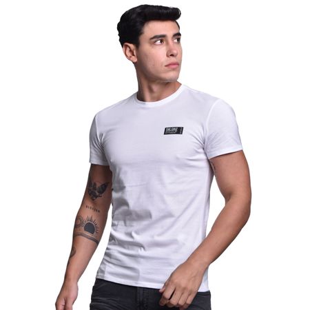 POLO CUELLO REDONDO MANGA CORTA - BLANCO