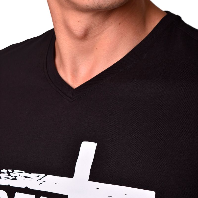 POLO-CUELLO-V-MANGA-CORTA---NEGRO