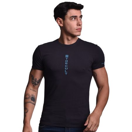 POLO CUELLO REDONDO MANGA CORTA - AZUL NOCHE