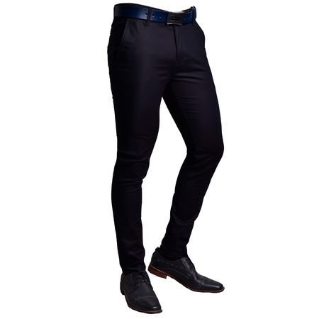 PANTALON PITILLO SATINADO - AZUL NOCHE