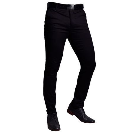 PANTALON DRILL CONFORT SEMIPITILLO - NEGRO