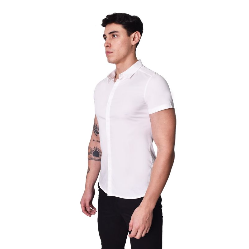 CAMISAMANGACORTAPERFECTFITBLANCO